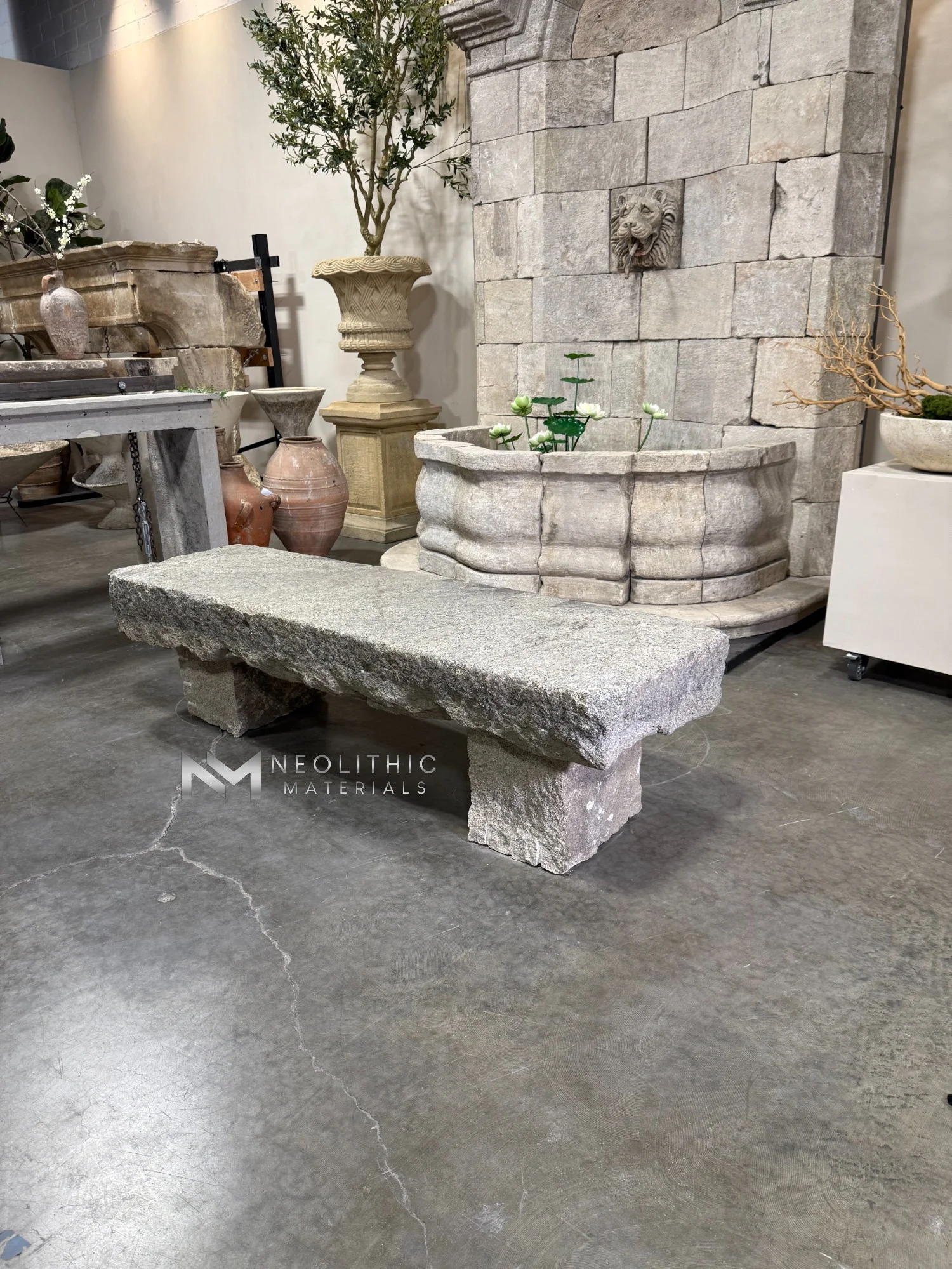 Antique Granite Bench - Image 9